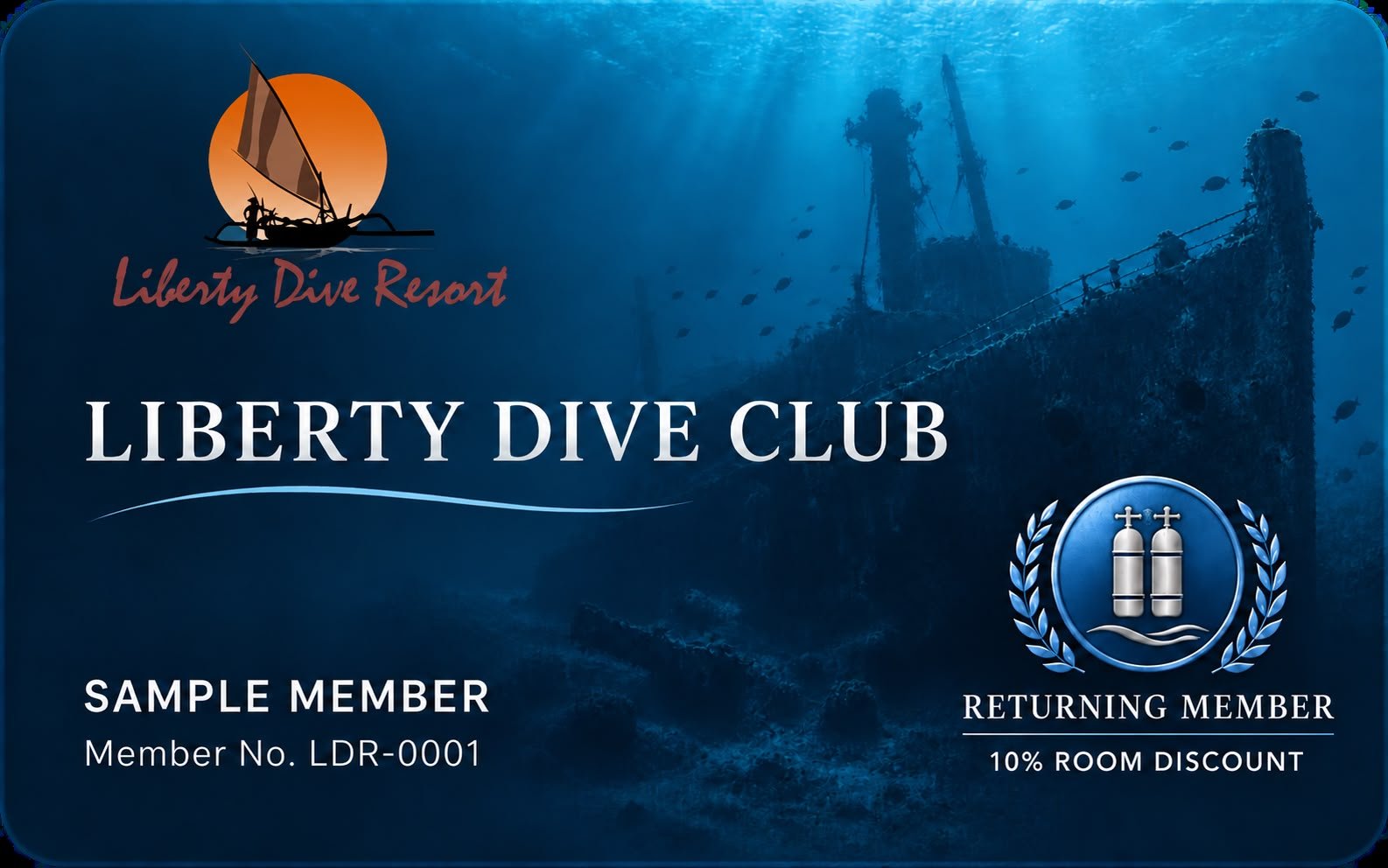 Liberty Dive Club - Returning Member Card