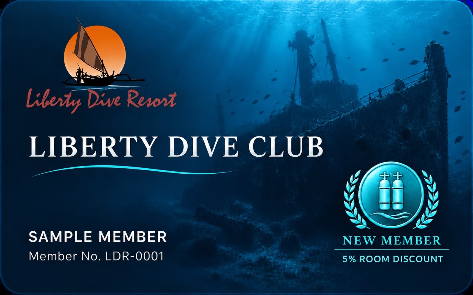 Liberty Dive Club - New Member Card