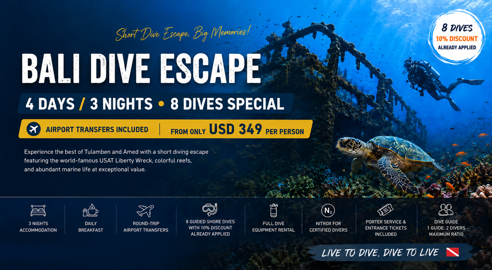 Bali Dive Escape package