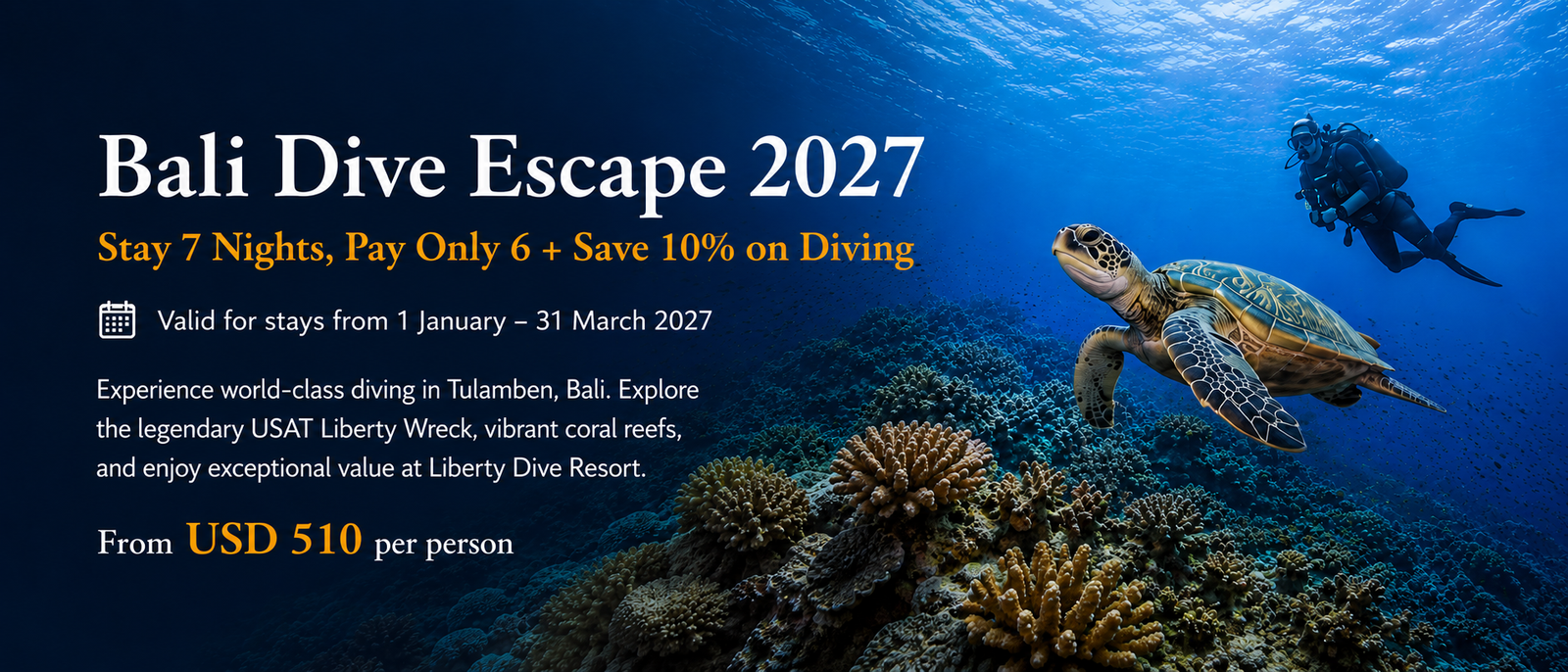 Bali Dive Escape 2027 package